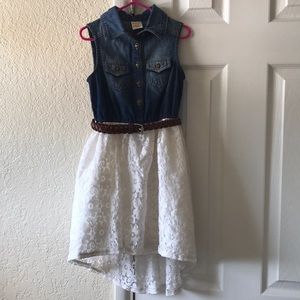 Girl’s Arizona Denim and Lace Tank Dress size 6